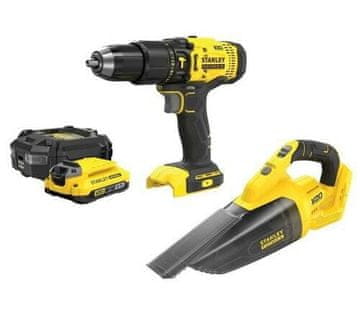 Stanley V20 komplet SFMCK219D1 (SFMCD711 + SFMCVH001B) 1x2.0Ah