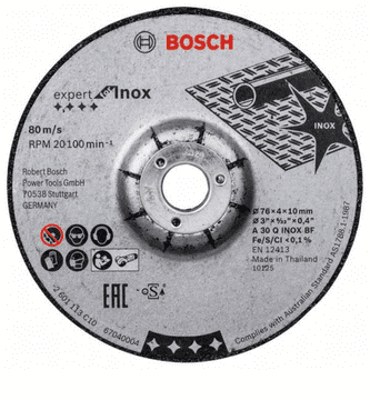 Bosch 76 mm stručni brusni disk ZA nehrđajući čelik