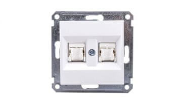 Lumina dvostruka RJ45 računalna utičnica Cat.5e UTP bijela WL2120