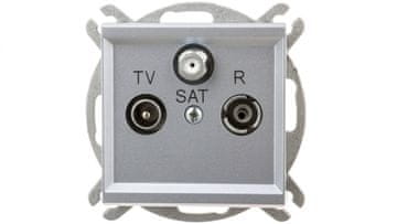 COS.PEL Sonata RTV-SAT antenska utičnica, srebrna mat GPA-RS/m/38