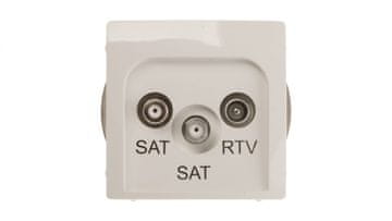 Simon Basic SAT/SAT/RTV antenska utičnica bijela bmzar+SAT3.1-P2.01/11
