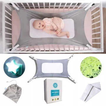 Viseća mreža ZA bebe ZA krevet ležaljka dječji krevetić + noćna lampa američke zvijezde
