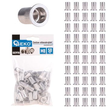 Set aluminijskih zakovnih matica M8 50 kom (60)