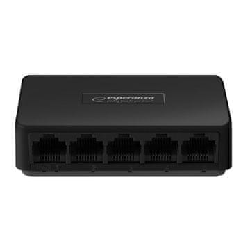 Switch Esperanza ONYX ENS103 mrežni prekidač, 5-portni Gigabit