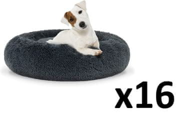 BE Plišani krevet M 60cm - tamno sivi x 16