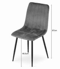 BE Set NP stola 120x80cm Craft Black + 4 sive lava stolice