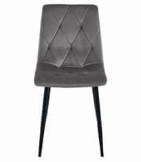 BE Set NP stola 120x80cm Craft Black + 4 libra sive stolice