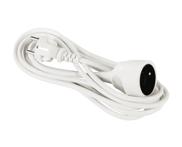 Elcan Produžni kabel 1-utičnica sa/bez 3m /H05VV-F 3x1/ bijeli PM-BW-1G-30