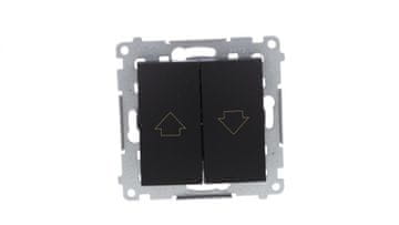 Simon 54 Tipka za rolete (modul) 10AX 250V brzi konektori, mat crni DZP1.01/49