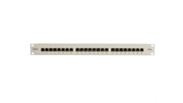 Kompletna patch ploča 19 inča 24x RJ45 S/FTP kat. 5e 1U siva (RAL 7035) DN-91524S