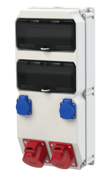 PCE Stacionarna centrala szubin 32A/5PxC32 16A/5PxC16 2GSx2B16 FI40 IP44 9025512
