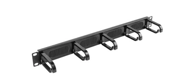 Lanberg 19 1U organizator kabela s 5 držača tipa B + brušena crna ploča AK-1203-B