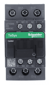 Schneider TeSys Deca kontaktor snage 25A 3P 48V DC 1NO 1NC LC1D25ED
