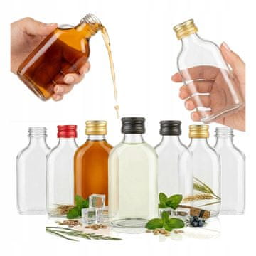 BE 50x staklenih boca od 100 ml, termosica + čep za liker, vjenčani poklon