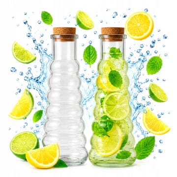 BE Staklena boca Verona 380ml, karafa za vodu, sok, alkohol, likere, maslinovo ulje, vino
