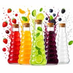 BE 5x Verona Carafe 380ml boce za vodu, sok, alkohol, likere, ulje, vino