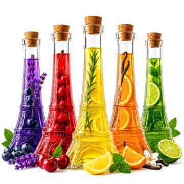BE 5x staklenih boca Paris Tower 200ml za alkoholno vino, vjenčani poklon