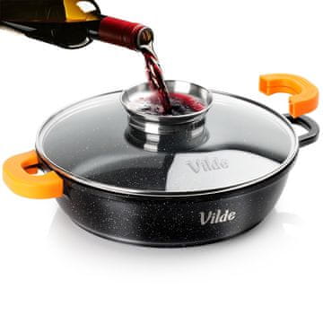 Vilde Duboka granitna tava sa staklenim poklopcem TERRUNA AROMA 28 cm, 3,3 l