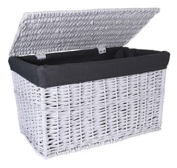 Gockowiak Pleteni kovčeg 76x46x46 cm - 160L - bijela i siva