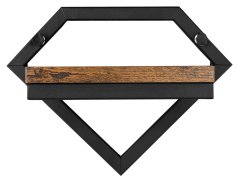 IN Crni metalni zidni stalak za cvijeće Doron Rustic loft