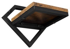 IN Crni metalni zidni stalak za cvijeće Doron Rustic loft