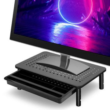 Gockowiak Nankin crni stalak za monitor za laptop + ladica