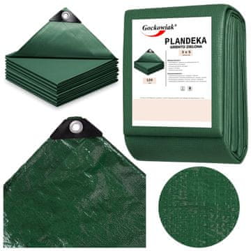 Gockowiak Cerada 3x5m zelena grento 120GSM