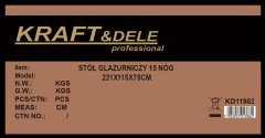 Kraft&Dele Stol za polaganje pločica 15 nogu 221x115x75cm KD11982
