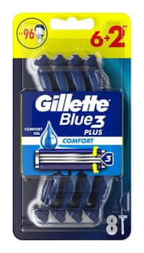 Procter GILLETTE Blue 3 Plus Comfort Maszynka do golenia dla mężczyzn 1 op. - 6+2 szt. gratis