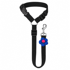 HARLEY® Podesivi sigurnosni pojas za pse za automobil, univerzalni pojas za naslon za glavu, 360° kopča, 55–71 cm | PETBELT Crna