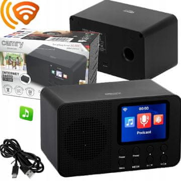 Adler WIFI internetski radio LCD 2,4″ 25.000 BT radio postaja i alarm
