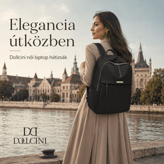 Dollcini Ženski ruksak od najlona crna za 14 inčno prijenosno računalo vodootporan