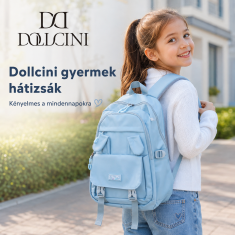 Dollcini Školski ruksak od poliestera plava vodootporan