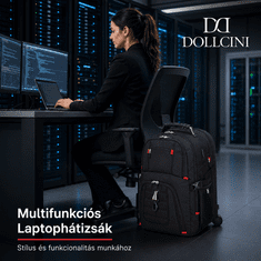 Dollcini Planinarski ruksak od najlona crna vodootporan s USB priključkom