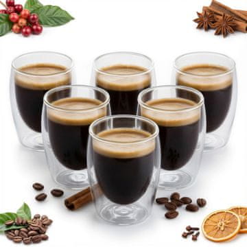 Set od 6 termos čaša za espresso kavu 80 ml