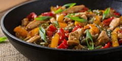 Wok tava od lijevanog željeza 36 cm, teška od lijevanog željeza