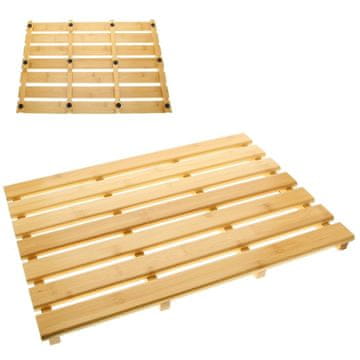Prostirka za kupaonicu od bambusa, drveni tepih s platformom, 53x35,5x2,5 cm