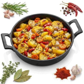 Lijevano željezna tava ZA pečenje, gratiniranje, prženje, posluživanje jela