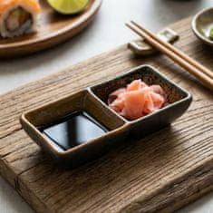Zdjela za umake, posuda za sushi, pravokutna keramička posuda za umak 2x 50ml