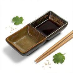 Zdjela za umake, posuda za sushi, pravokutna keramička posuda za umak 2x 50ml