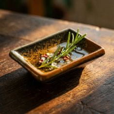 Zdjela za umake, umak za sushi, pravokutna keramička, 30 ml