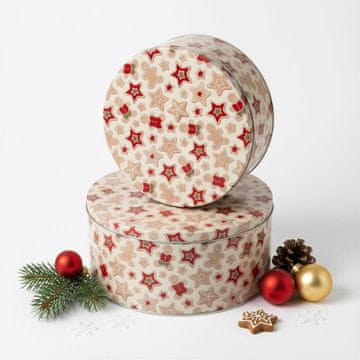 Božićna limena kutija 2 KOM. ZA kekse, medenjake, slatkiše, štapiće 20 cm