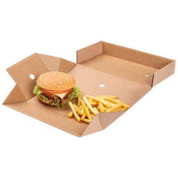 Set kutija za hamburgere za sklapanje 24,5 x 12 x 10 cm 100 kom.