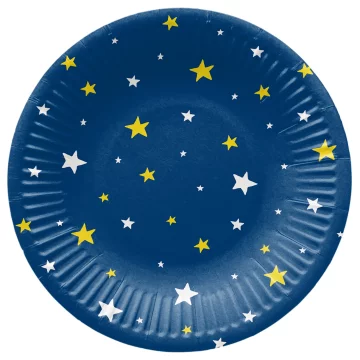 Okrugli papirnati tanjuri "Starlit" 18 cm 8 kom