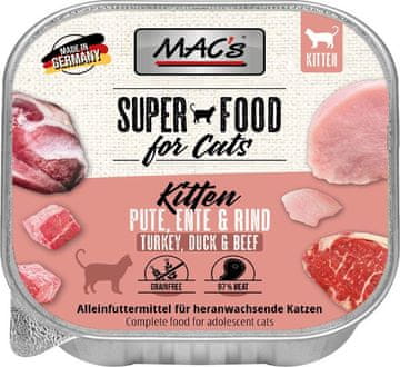 MAC's Cat | super hrana | 100g Pladanj - Mačići s puretinom, patkom i govedinom 100g