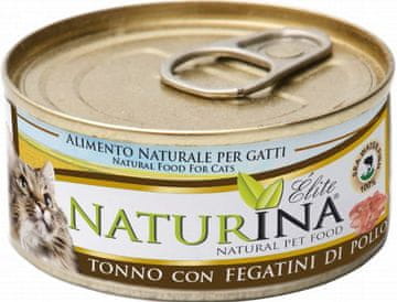 | Elite mokra hrana za mačke | 70 g konzerva - tuna s pilećim jetricama 70 g