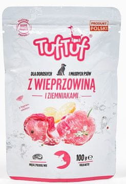 B.U. Tuf tuf | Mokra hrana za pse | Vrećica od 100 g - Svinjetina s krumpirom 100 g