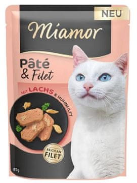 Miamor | Pašteta i file | Vrećica za mačke 85 g - Piletina s lososom 85 g