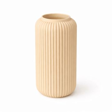 Mi Bež tanka vaza s utorima, moderni minimalistički japandi