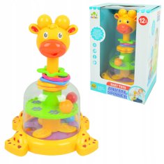 LandToys Interaktivna žirafa vrtiljka s lopticama BĄK loptice vrtuljak loptice zvečke